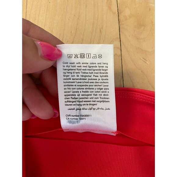 GIRLFRIEND Collective BNWOT Womens Hi Rise Bike Shorts Sz Xsmall in Geranium - Picture 5 of 6